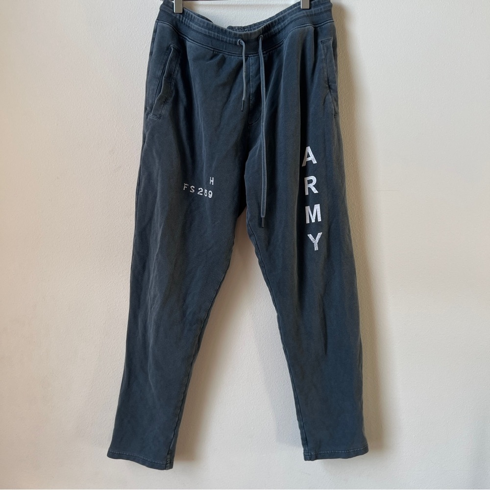 Manuel Ritz Men Cotton Blend Army Gray Sweatpants